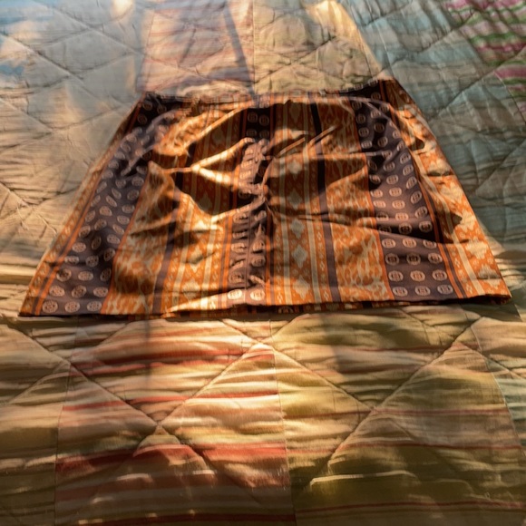 Brown and tan, rust, skirt. - Picture 2 of 2